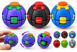 3D printed Twist Orb fidget ball in six two-tone colourways
