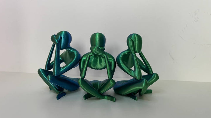 See No Evil, Hear No Evil, Speak No Evil – 3D Printed Figurine Set